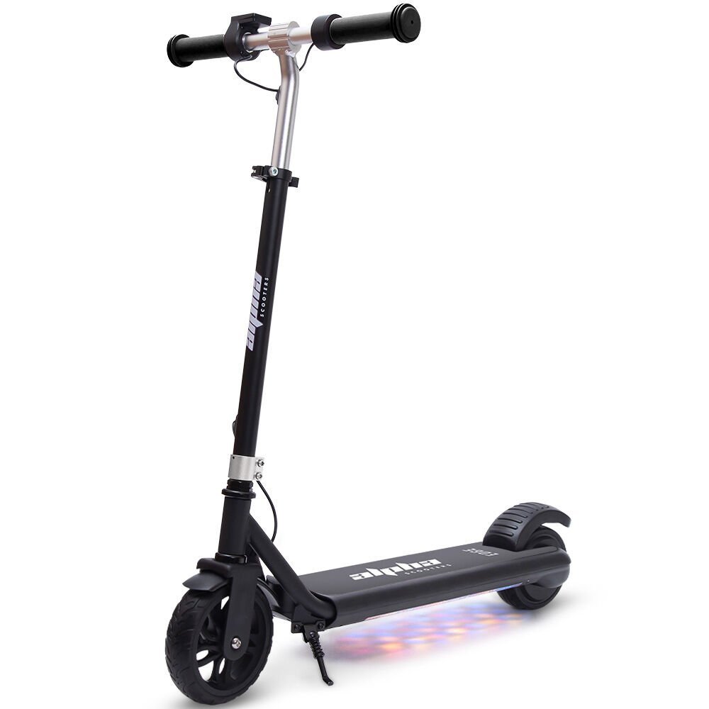 V219-TRNESCAL2BKA-202510221204-00 ALPHA Edge Electric Scooter Kids/Teens, 16km/h Max, Adjustable Height, UL Certified, AU Compliant, Dual Brakes, Bluetooth Music, LED, Black - Image 1