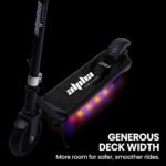 ALPHA Edge Electric Scooter Kids/Teens, 16km/h Max, Adjustable Height, UL Certified, AU Compliant, Dual Brakes, Bluetooth Music, LED, Black - Image 6