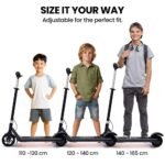 ALPHA Edge Electric Scooter Kids/Teens, 16km/h Max, Adjustable Height, UL Certified, AU Compliant, Dual Brakes, Bluetooth Music, LED, Black - Image 9