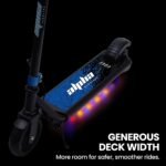 ALPHA Edge Electric Scooter Kids/Teens, 16km/h Max, Adjustable Height, UL Certified, AU Compliant, Dual Brakes, Bluetooth Music, LED, Blue - Image 7
