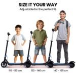 ALPHA Edge Electric Scooter Kids/Teens, 16km/h Max, Adjustable Height, UL Certified, AU Compliant, Dual Brakes, Bluetooth Music, LED, Blue - Image 10