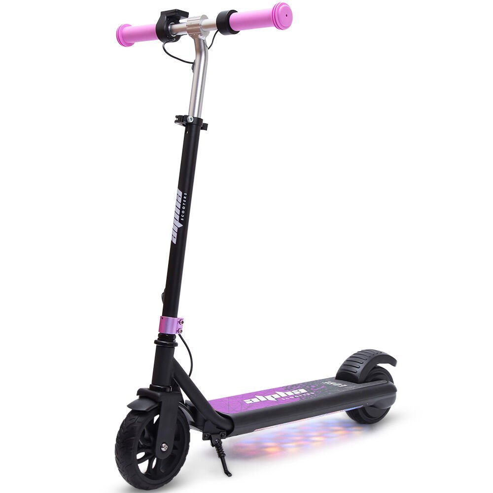 V219-TRNESCAL2PKA-202510221707-00 ALPHA Edge Electric Scooter Kids/Teens, 16km/h Max, Adjustable Height, UL Certified, AU Compliant, Dual Brakes, Bluetooth Music, LED, Pink - Image 1