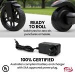 ALPHA Edge Electric Scooter Kids/Teens, 16km/h Max, Adjustable Height, UL Certified, AU Compliant, Dual Brakes, Bluetooth Music, LED, Pink - Image 9