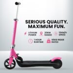 ROVO KIDS Electric Scooter Lithium Ride-On Foldable E-Scooter 125W Rechargeable, Pink - Image 3