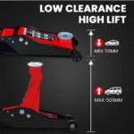 T-REX 3000KG Hydraulic Trolley Floor Jack, High Lift, Dual Pump, Quick Release Handle - Image 4