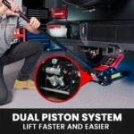 T-REX 3000KG Hydraulic Trolley Floor Jack, High Lift, Dual Pump, Quick Release Handle - Image 5