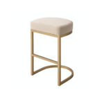 Interior Ave - Royale Light Taupe Velvet Kitchen Bar Stool - Image 5