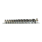 Wurth 3/8" 13pc Multi-Profile Socket Set Chrome Metric Imperial TX Bi-Hex Square - Image 2