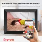 White 10.1 Inch WiFi Digital Photo Frame with Frameo App 16GB IPS HD Touch Screen Instant Cloud Sharing for Australian Family Decor and Holiday Gift - Image 3