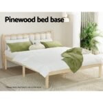 Artiss Bed Frame Double Size Wooden Base Mattress Platform Timber Pine BRUNO - Image 4