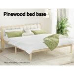 Artiss Bed Frame King Size Wooden Base Mattress Platform Timber Pine BRUNO - Image 4