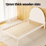 Artiss Bed Frame King Single Size Wooden White DALY - Image 5