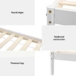 Artiss Bed Frame King Single Size Wooden White DALY - Image 6