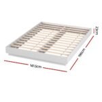 Artiss Double Bed Frame with 16Colour Led Light Wooden Platform Bed Base DAYGLOW - Image 2