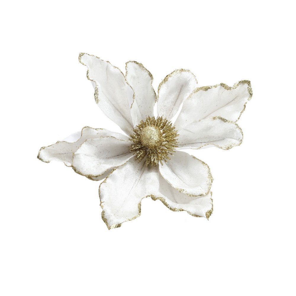 XM-TR-FLOWER-14PCS-WH-202508061804-00 Jingle Jollys 14Pcs Christmas Tree Flower Set Xmas Garland Wreath Magnolia White - Image 1