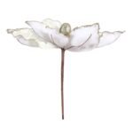 Jingle Jollys 14Pcs Christmas Tree Flower Set Xmas Garland Wreath Magnolia White - Image 3
