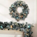 Jingle Jollys 2.7m Christmas Garland with Wreath Set LED Lights Snowy Xmas Decor - Image 7