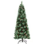 Jingle Jollys Christmas Tree 1.8M LED Xmas Tree Party Decorations Red Barries - Image 3