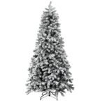 Jingle Jollys Christmas Tree 2.1m Snow Flocked LED Xmas Decoration 8 Light Modes - Image 3
