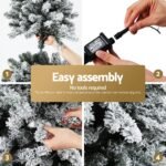 Jingle Jollys Christmas Tree 2.1m Snow Flocked LED Xmas Decoration 8 Light Modes - Image 6
