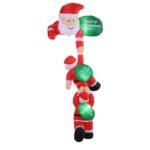 Jingle Jollys Christmas Inflatable Climbing Santa 2.5M Height LED Decorations Illuminated