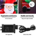 Jingle Jollys Christmas Inflatable Climbing Santa 2.5M Height LED Decorations Illuminated - Image 6