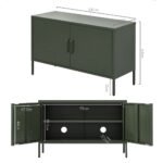 Artiss Buffet Sideboard Metal Cabinet - BASE Green - Image 2