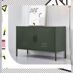 Artiss Buffet Sideboard Metal Cabinet - BASE Green - Image 5
