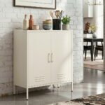 Artiss Buffet Sideboard Metal Cabinet - SWEETHEART White - Image 8