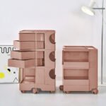 ArtissIn Storage Trolley Bedside Table 5 Tier Cart Boby Replica Pink - Image 9