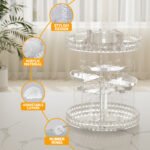 Embellir Makeup Organizer Acrylic Rotating Cosmetic Organizer Storage Display Holder - Image 4