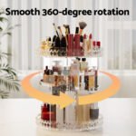 Embellir Makeup Organizer Acrylic Rotating Cosmetic Organizer Storage Display Holder - Image 5