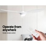 Devanti 52'' Ceiling Fan DC Motor w/Light w/Remote - White - Image 6