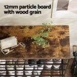 Artiss Shoe Rack 5-tier 25 Pairs Walnut Bob - Image 4