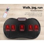 Everfit Vibration Machine Platform Vibrator Resistance Rope Home Fitness Black - Image 4