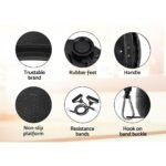 Everfit Vibration Machine Platform Vibrator Resistance Rope Home Fitness Black - Image 5