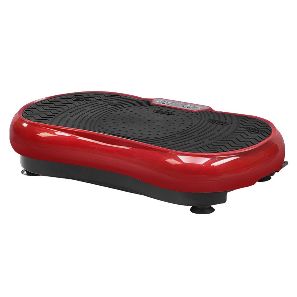 FIT-H-VP-ROUND-RDDP-00 Everfit Vibration Machine Platform Resistance Rope Home Fitness Dark Red - Image 1