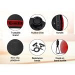 Everfit Vibration Machine Platform Resistance Rope Home Fitness Dark Red - Image 7