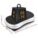 Everfit Vibration Machine Platform Vibrator Resistance Rope Home Fitness White - Image 2