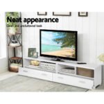 Artiss TV Cabinet Entertainment Unit 180cm White Eddie - Image 7