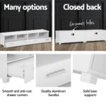 Artiss TV Cabinet Entertainment Unit 180cm White Eddie - Image 8