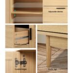 Artiss Rattan Buffet Sideboard - BRIONY Oak - Image 7