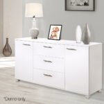 Artiss Buffet Sideboard High Gloss - White - Image 10