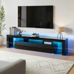 Artiss Entertainment Unit TV Cabinet LED 189cm Black Elo
