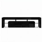 Artiss Entertainment Unit TV Cabinet LED 189cm Black Elo - Image 3