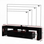 Artiss Entertainment Unit TV Cabinet LED 189cm Black Elo - Image 4