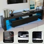 Artiss Entertainment Unit TV Cabinet LED 189cm Black Elo - Image 7