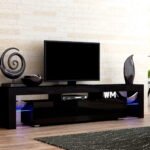 Artiss Entertainment Unit TV Cabinet LED 189cm Black Elo - Image 8