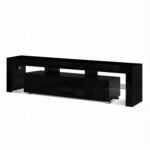 Artiss Entertainment Unit TV Cabinet LED 189cm Black Elo - Image 9