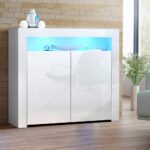 Artiss Buffet Sideboard LED - ARNO White - Image 8